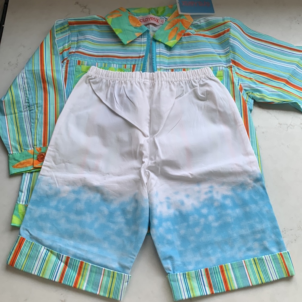 Clayeux Cotton Jacket and Shorts Set
